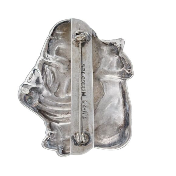 Southwest Mexico Taxco TN-27 Sterling Silver 925 Christmas Santa Pin Brooch - Picture 2 of 6